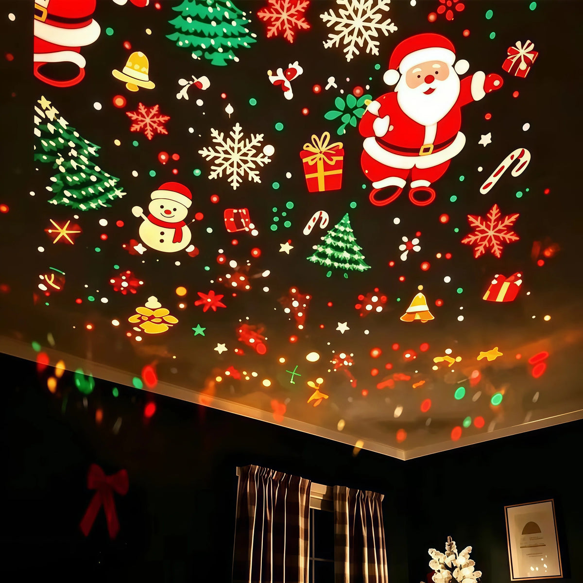 New Christmas Light Projector Easy To Connect USB Powered Christmas Night Light Includes 6 or More Festival Modes