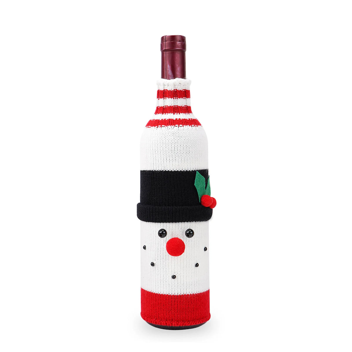 Christmas Fun Wine Bottle Set Santa Claus Snowman Woven Wine Bottle Accessories Christmas Party Cosplay Decoration New Year Gift