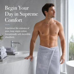 Luxury 6 Piece Towel Set, 2 Bath Towels 2 Hand Towel 2 Washcloths, 600 GSM 100% Cotton Turkish Towels for Bathroom, White Towel Sets