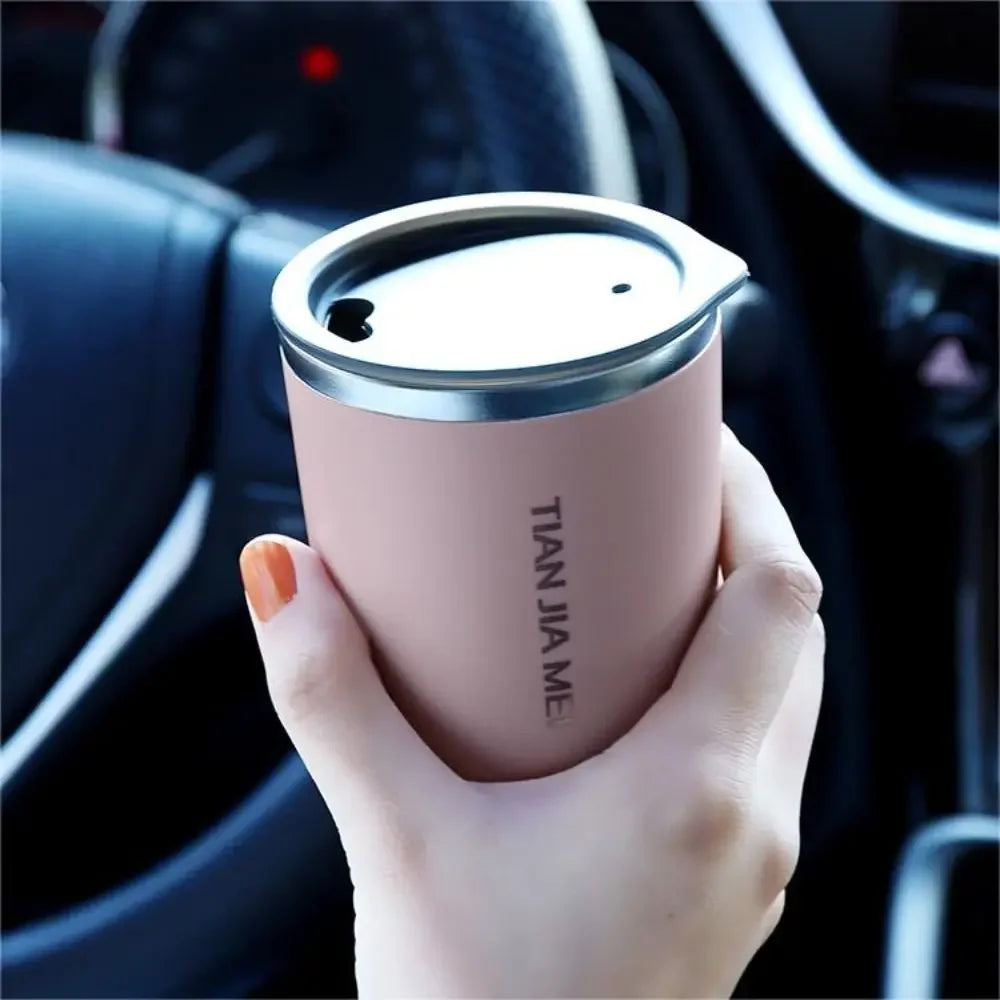 Drinkware 300ML Thermal Coffee Mug with Lid 304 Stainless Steel Vacuum Flask Leak-Proof Double Layer Insulated Tumbler Gift