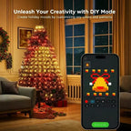 DIY Pixel Light Show Smart Animated Christmas Tree Lights USB Powered with Star Topper LED String Lights Waterfall Lights