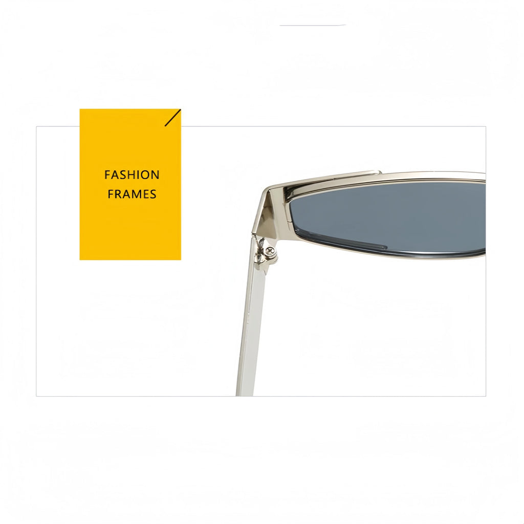 Fashionable Square Small Frame Metal Sunglasses for Men and Women, Hip-Hop Style, Street Photography, Anti-Uv Sunglasses