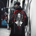 Streetwear Vintage Windbreaker Autumn Winter Men's Casual Long Sleeve Hooded Cardigan Tops Men Trendy Pattern Printed Outerwear