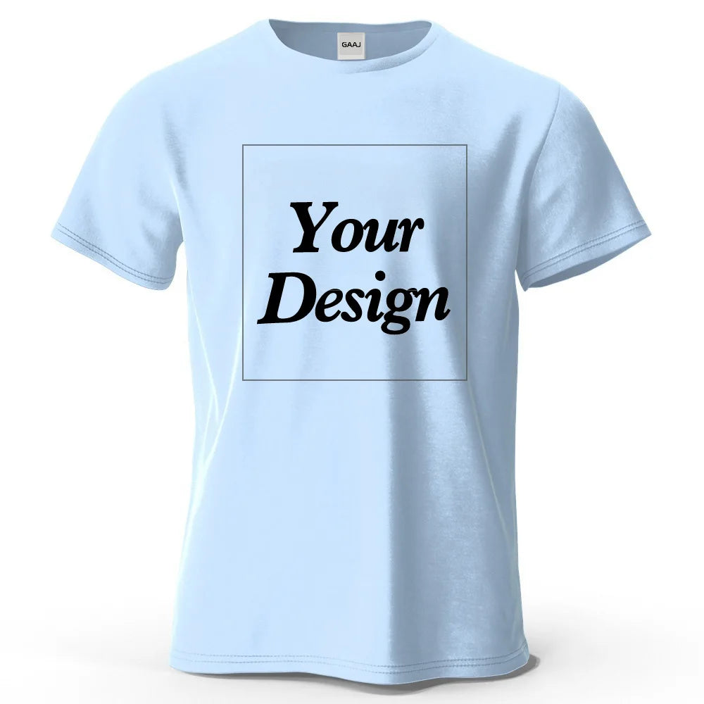 Custom T shirt Customized tshirt Personalized Tee Shirt Diy Print Your Photo Brand Logo Text Men Women 100% Cotton Premium Gift