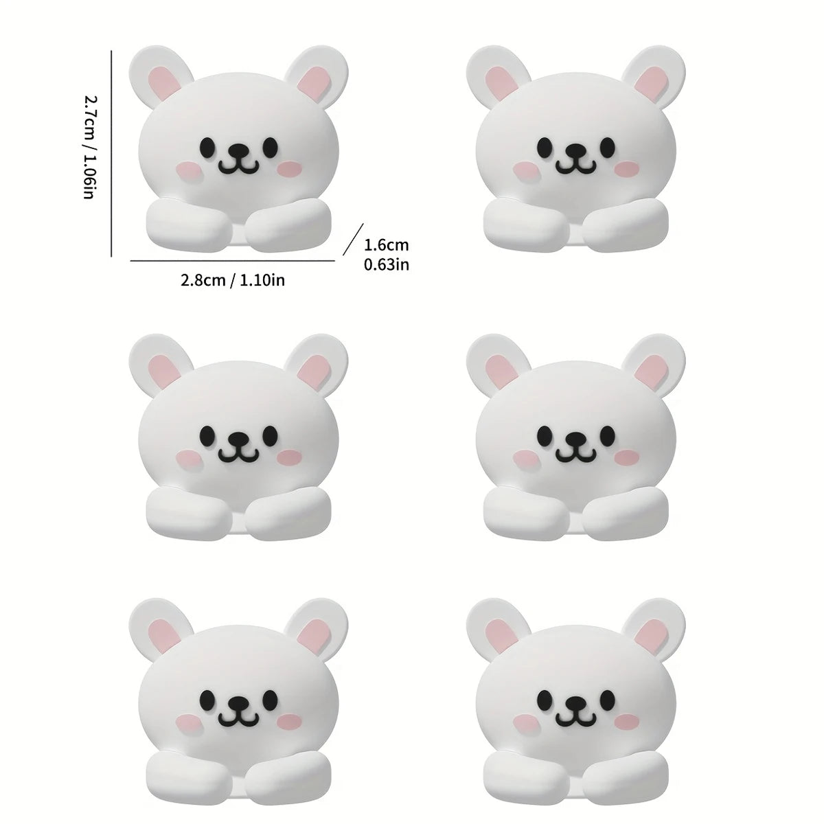WORTHBUY Cute Desktop Cable Organizer Holder Winder Clips Desk Self-Adhesive Mobile Phone Data Cable Management Wire Cord Holder