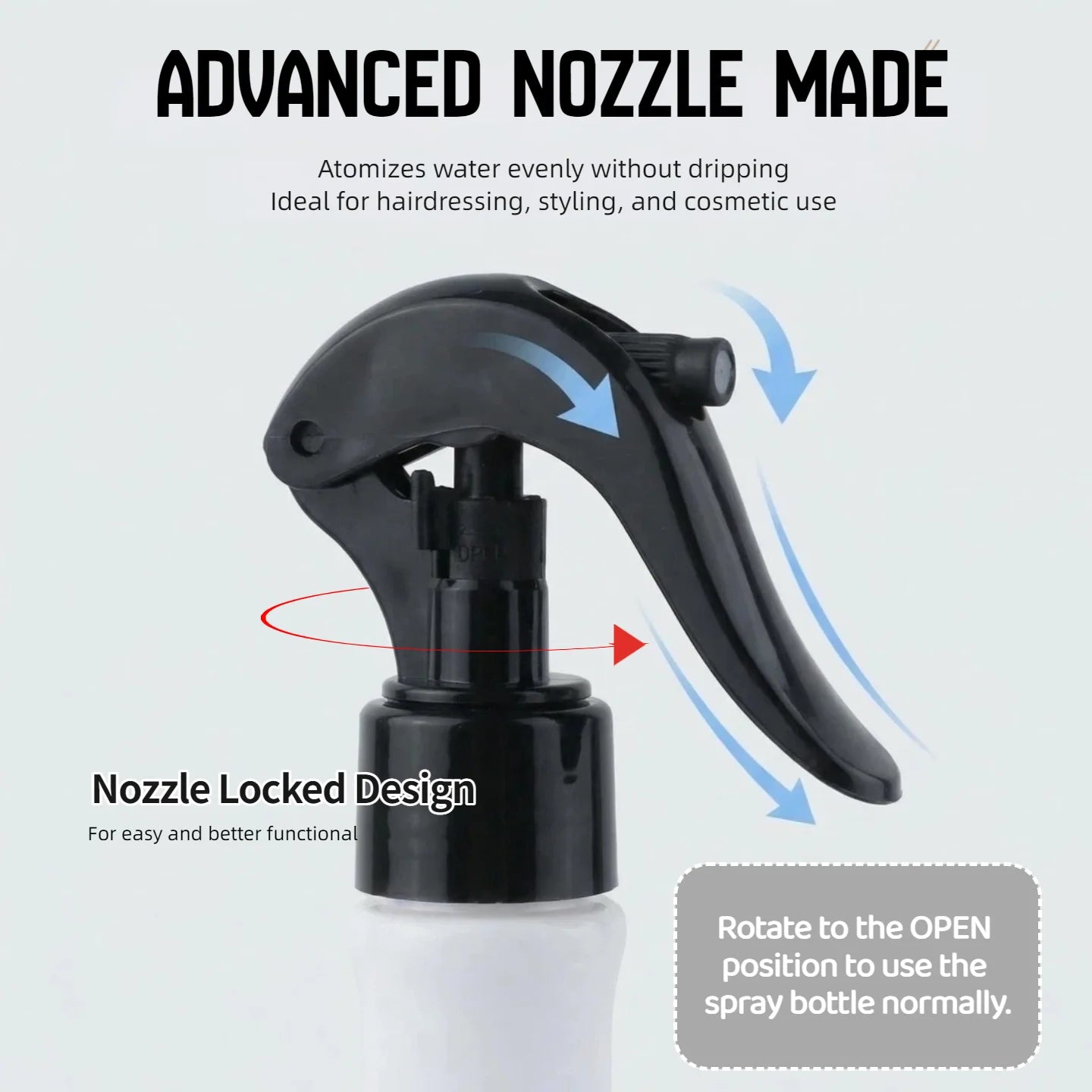 2PCS Professional Salon Barber Hairdresser Tools Set 30ML Fine Mist Sprayer Bottle For Barbershop Duster Cleaning Hair Brushes