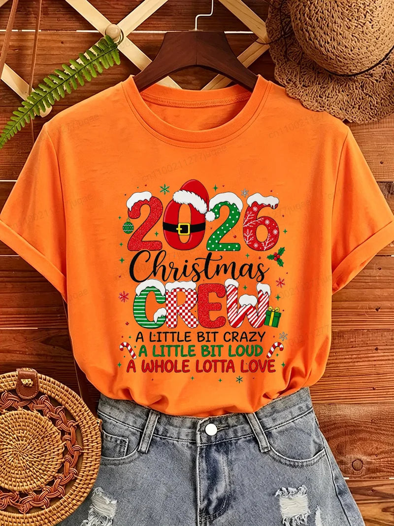 2026 Family Christmas Crew Matching T‑Shirt Making Memories Together Funny Xmas Graphic Tee Family Holiday Party Gift Tops