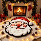 Christmas Santa Claus Flannel Blanket Lovely Soft Warm Plush Throw Blanket Novelty Cartoon Holiday Festival Gift Home Decor