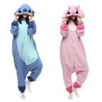 Animal Kigurumi Costume Halloween Onesie For Women Men Adult Kid Pyjamas Blue Pink Cartoon Pajama Cosplay Party Homewear XXL 3XL