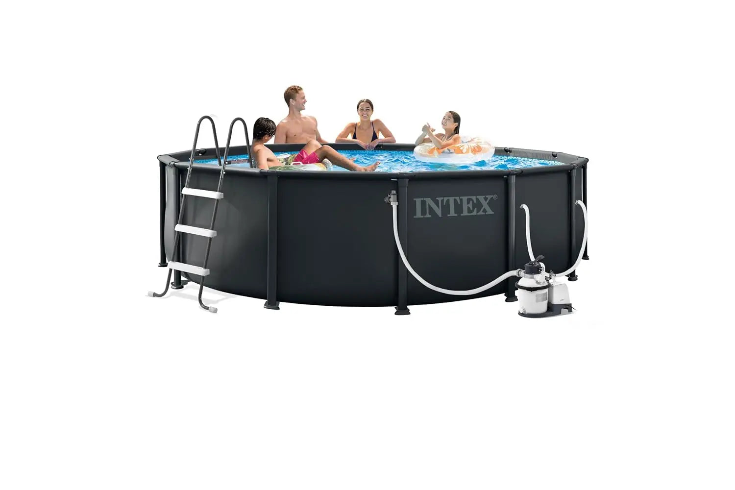 26309MZ 14ft x 42in Ultra XTR Frame Deluxe Above Ground Swimming Pool Set with 925 GPH Sand Filter Pump, Removable, Customized