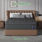 LayRoad 12/14Inch Memory Foam Spring Mattress Single/Double/Queen/King Sizes Boxed Mattress Medium Firmness Pressure Relief
