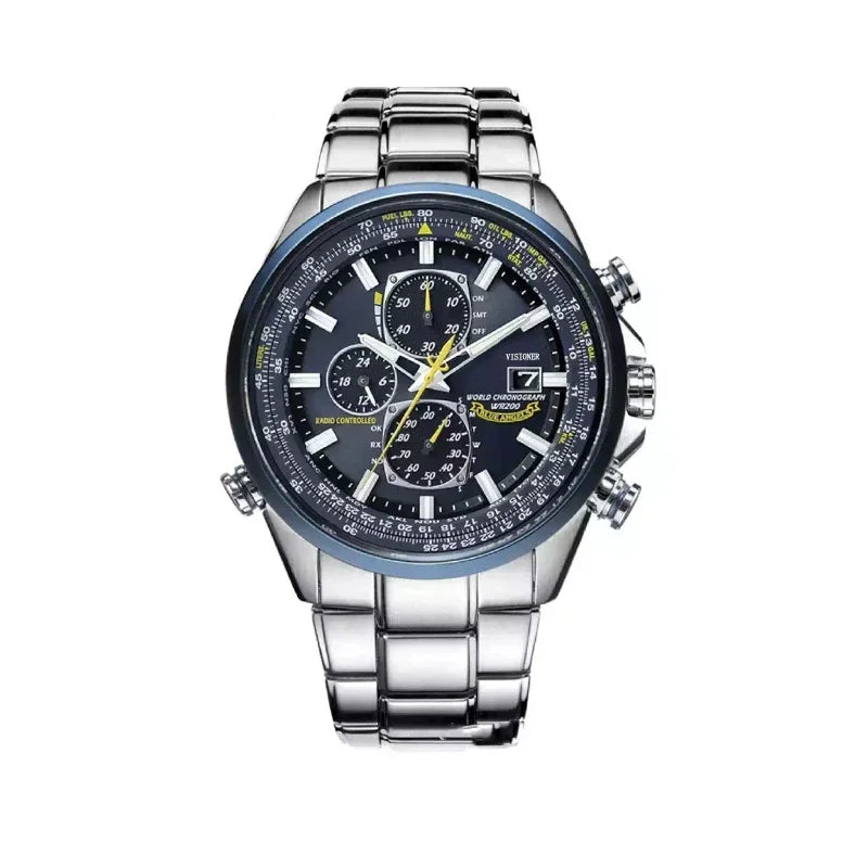 2026 High Quality Men's Quartz Watch Luxury Trend Luminous Multi-Function Chrono Stainless Automatic Watch Birthday Gifts