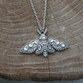 Vintage Moth necklace, Gothic jewelry, witch accessories, Insects, butterfly, Pagan, alternative, Moth Charm, Choker For Women