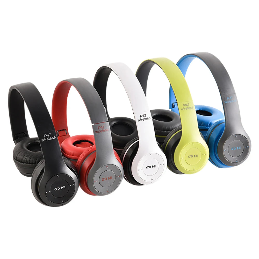 TWS Wireless Bluetooth 5.3 Headphones Over Ear HIFI Stereo Headsets Noise Reduction Sports Gaming Earphone Music Player With Mic