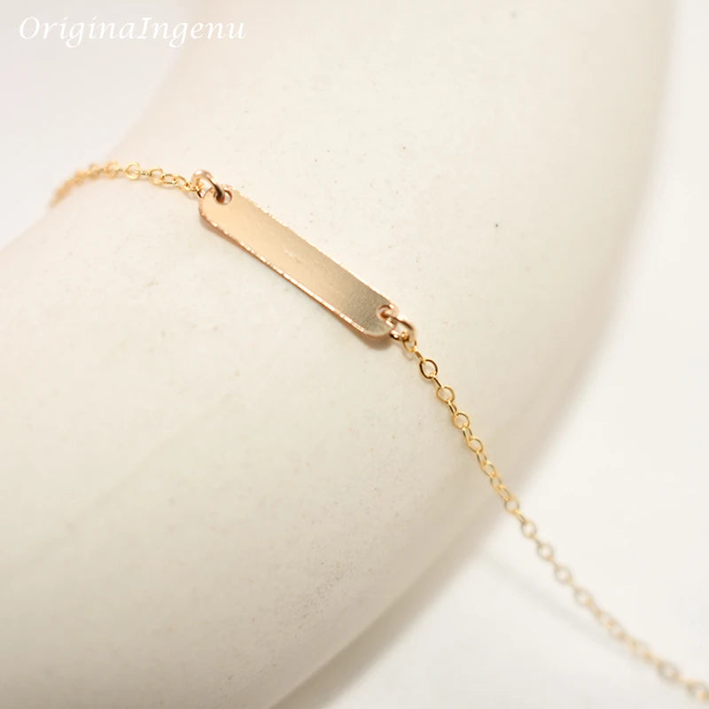 Bar Bracelets Handmade Indian jewelry  Gold Filled ed Presents Tobilleras Pulsera Para Tobillo Bangles