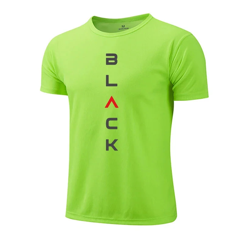 2026 Brand New Men Exercise Trainning T-shirt Cool Marathon Tees Summer Male Gym Outdoor Fitness Running Short Sleeved Top