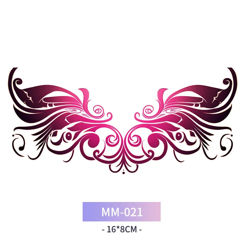 Sexy Succubus Tattoo Stickers Tatoo Waist Chest Woman Art Temporary Tattoos Waterproof Long-Lasting Fake Tattoos For Women