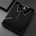 2026 New Men's Business Casual Short Sleeved Shirt Solid Color Polo Shirt Fashionable Breathable Comfortable Versatile Top