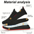Work Shoes With Steel Toe Boots Anti Smash Safety Shoes Men Women Light Work Sneakers Breathable Anti-Stab Indestructible Shoes