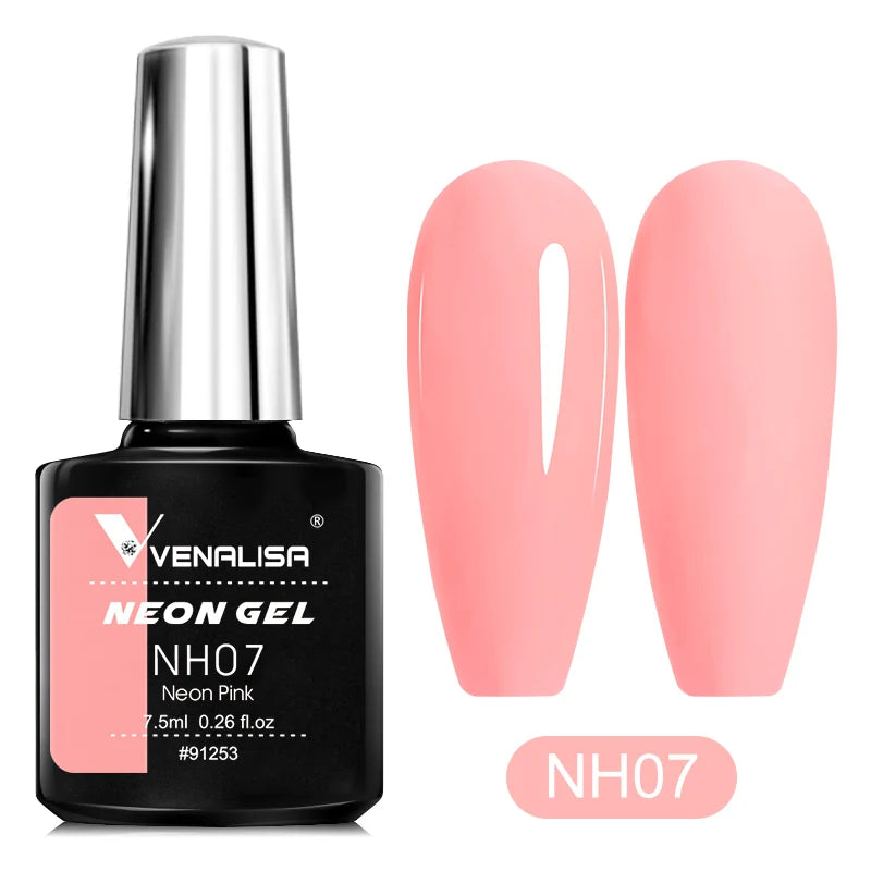 Venalisa Neon Gel Polish Varnishes Hybrid Nails For Manicure 7.5ml Semi Permanent Soak off Enamel Gel Polish UV Nail Gel Polish