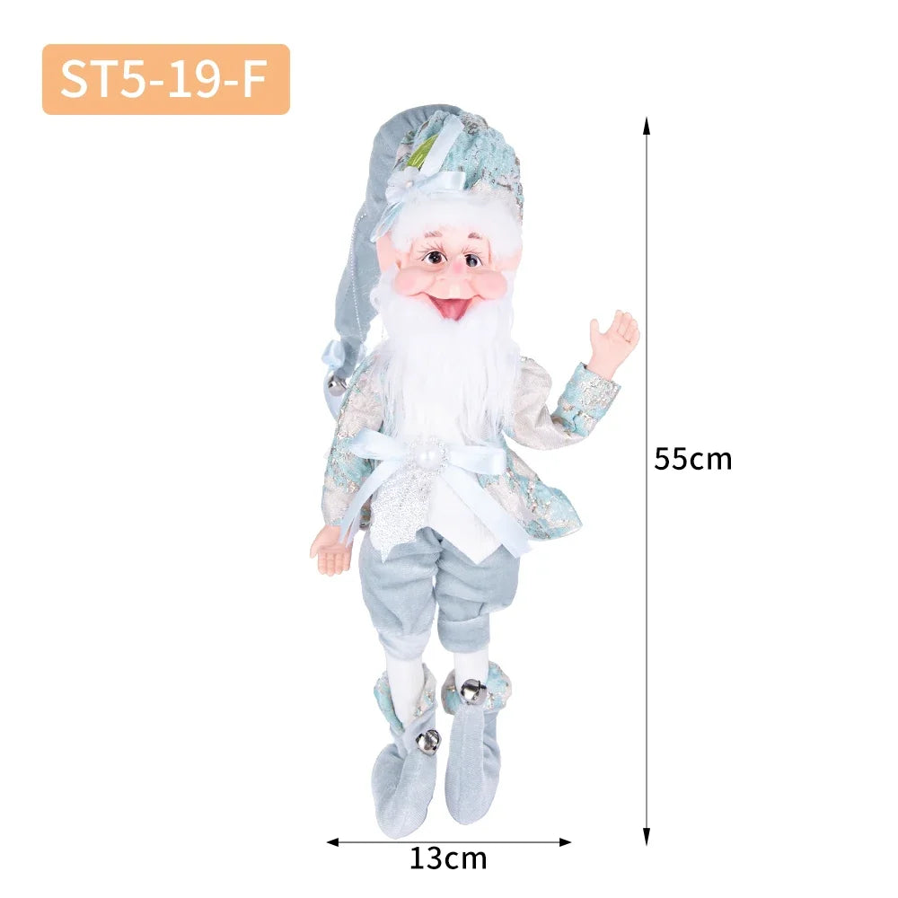 Christmas Decoration Santa Claus Statue Standing Elf Doll Decoration Christmas Tree Pendant Home Merry Christmas New Year Gift