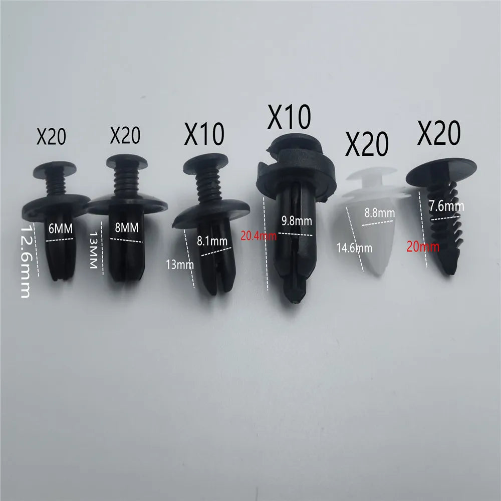 100pcs Auto Fastener Clip Mixed for Opel Vauxhall Astra K Corsa E