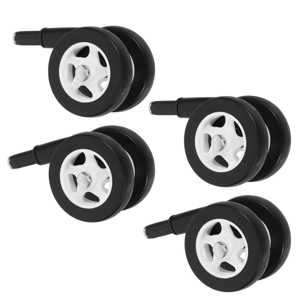 4Pcs Stroller Wheel Replacement Universal Wear Resistant Silent Swivel Rotation Easy Install Detachable Wheels for Walkers