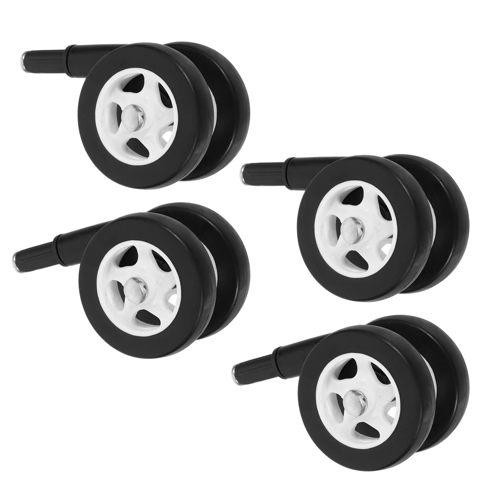 4Pcs Stroller Wheel Replacement Universal Wear Resistant Silent Swivel Rotation Easy Install Detachable Wheels for Walkers
