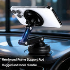 Universal Vacuum Suction Cup Magnetic Car Phone Holder Foldable 360° Rotation Mount Ideal for Bedroom Bathroom Glass Dashboard
