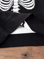 Boys and Boys Street Style Halloween Skeleton Pattern Sweater Knitted Pullover Suitable for Ha