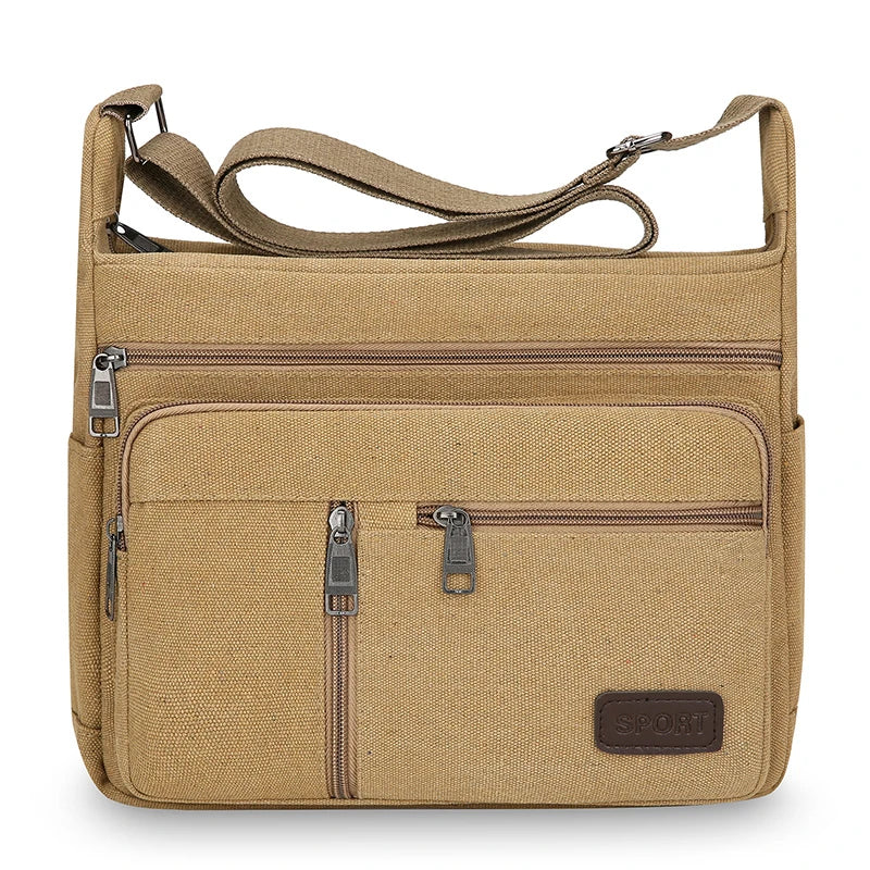 Men Canvas Shoulder Bags Casual Tote Travel Men's Crossbody Bag Luxury Messenger Bags Fashion High Quality Handbag