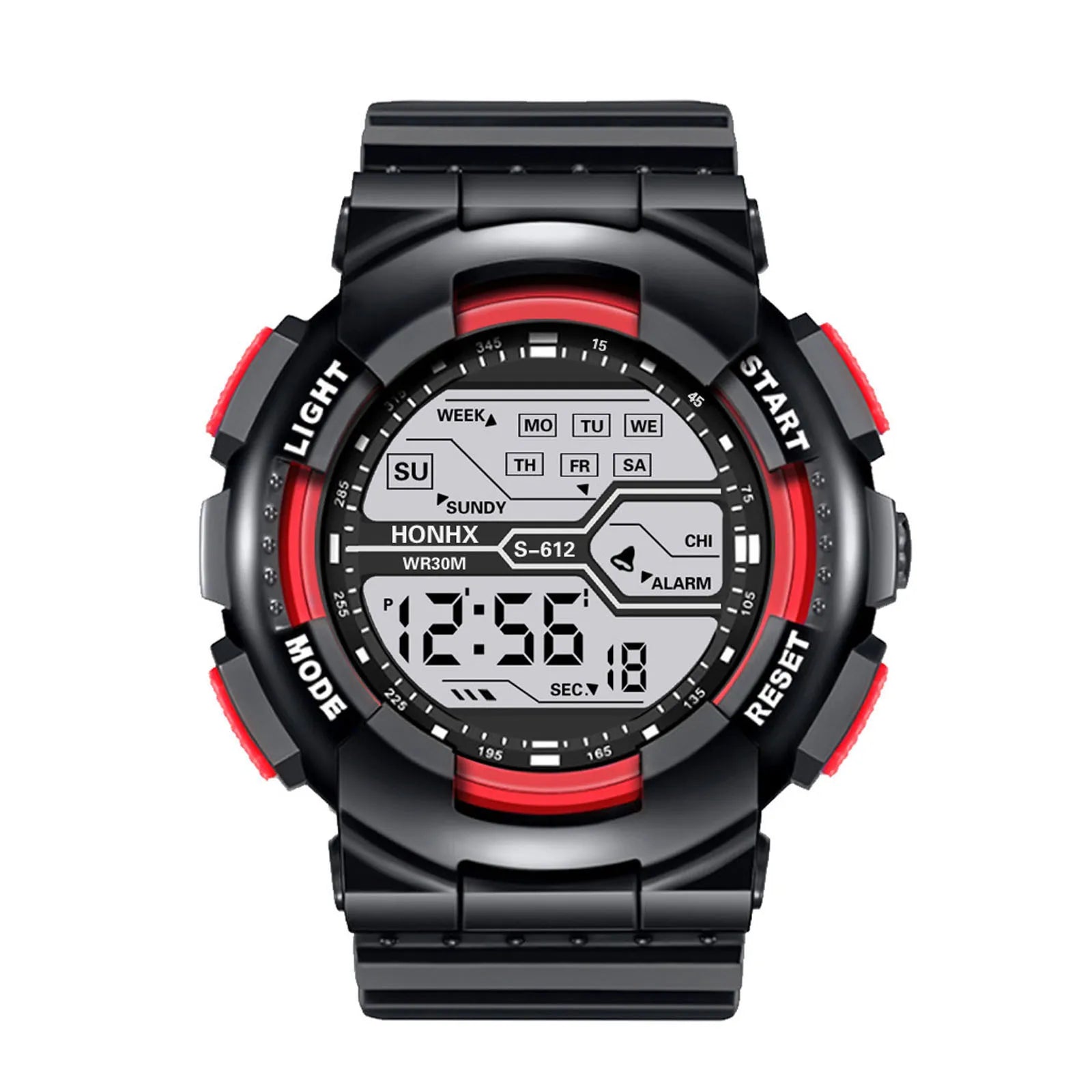A Variety Of Styles Of Cool Sports Electronic Watches With Four Buttons