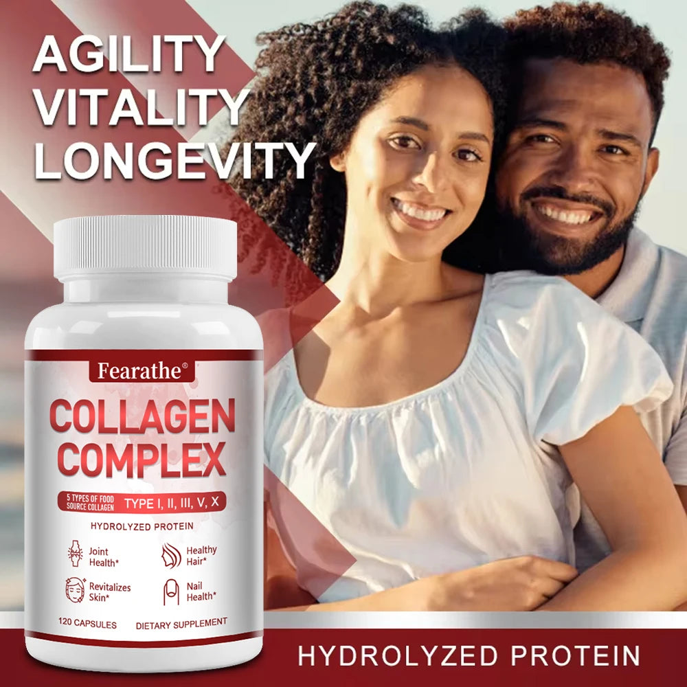 Multiple Collagen - Supports Skin, Hair, Nails and Joints Health, Support Cell Health, Anti-aging, Antioxidant, Women & Men
