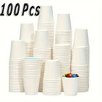 50/100PCS Disposable Small Paper Cup Tasting Cup  Perfect for Coffee Candy Juice Home Supermarket Holiday Party Activities
