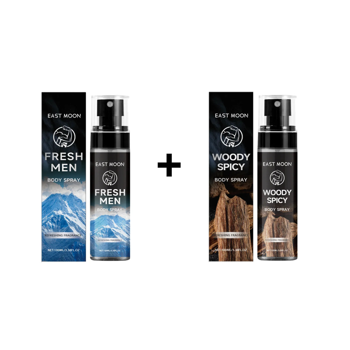 East Moon Sandalwood Men's Fragrance Spray Long Lasting Refreshing Aroma Reduce Sweat Odor Remove Underarm Adult Deodorant Spray