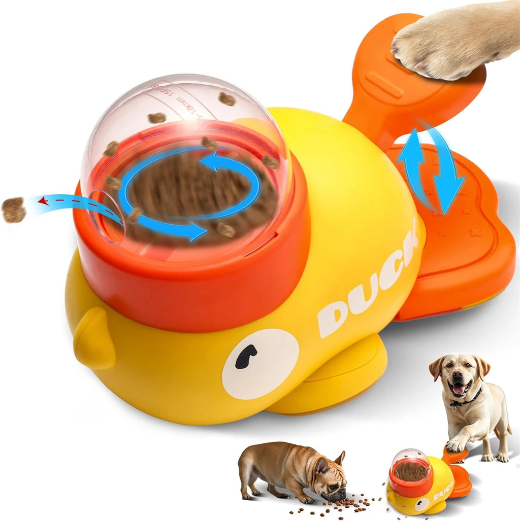 Interactive Duck Shaped Treat Toy Dog Interactive Treat Dispenser Toy for Small Medium Dogs and Cats