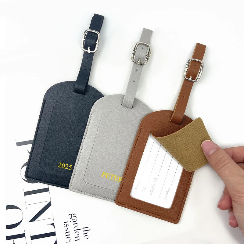 Travel Engrave Initials Luxury Luggage Tag Holiday Business Trip Suitcase Label Handbag Charm Custom Name Wholesale Wedding Gift