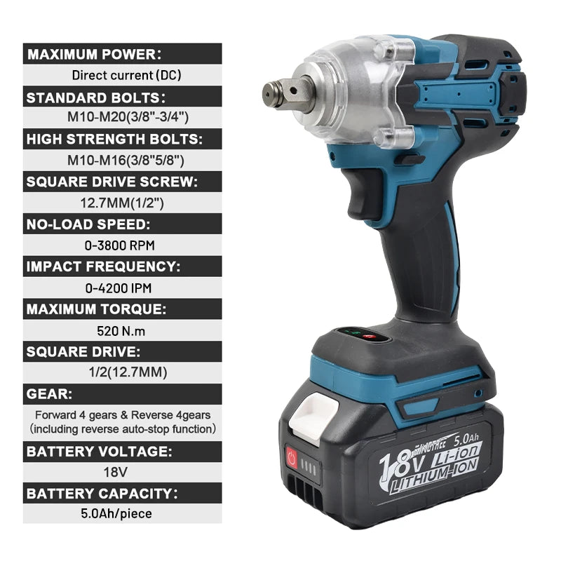 TW004 charging impact wrench 40V electric wrench wind cannon brushless lithium high torque electric tool