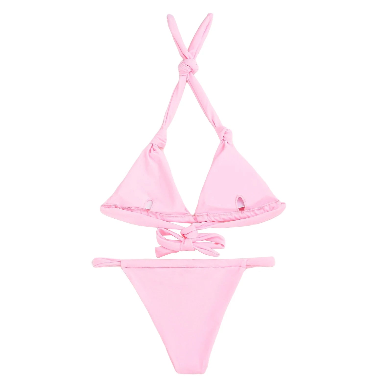 Sexy Folds Bikini Set Solid Micro Bikinis Women Swimsuit Female Triangle Swimwear Beach Wear Bathing Suit