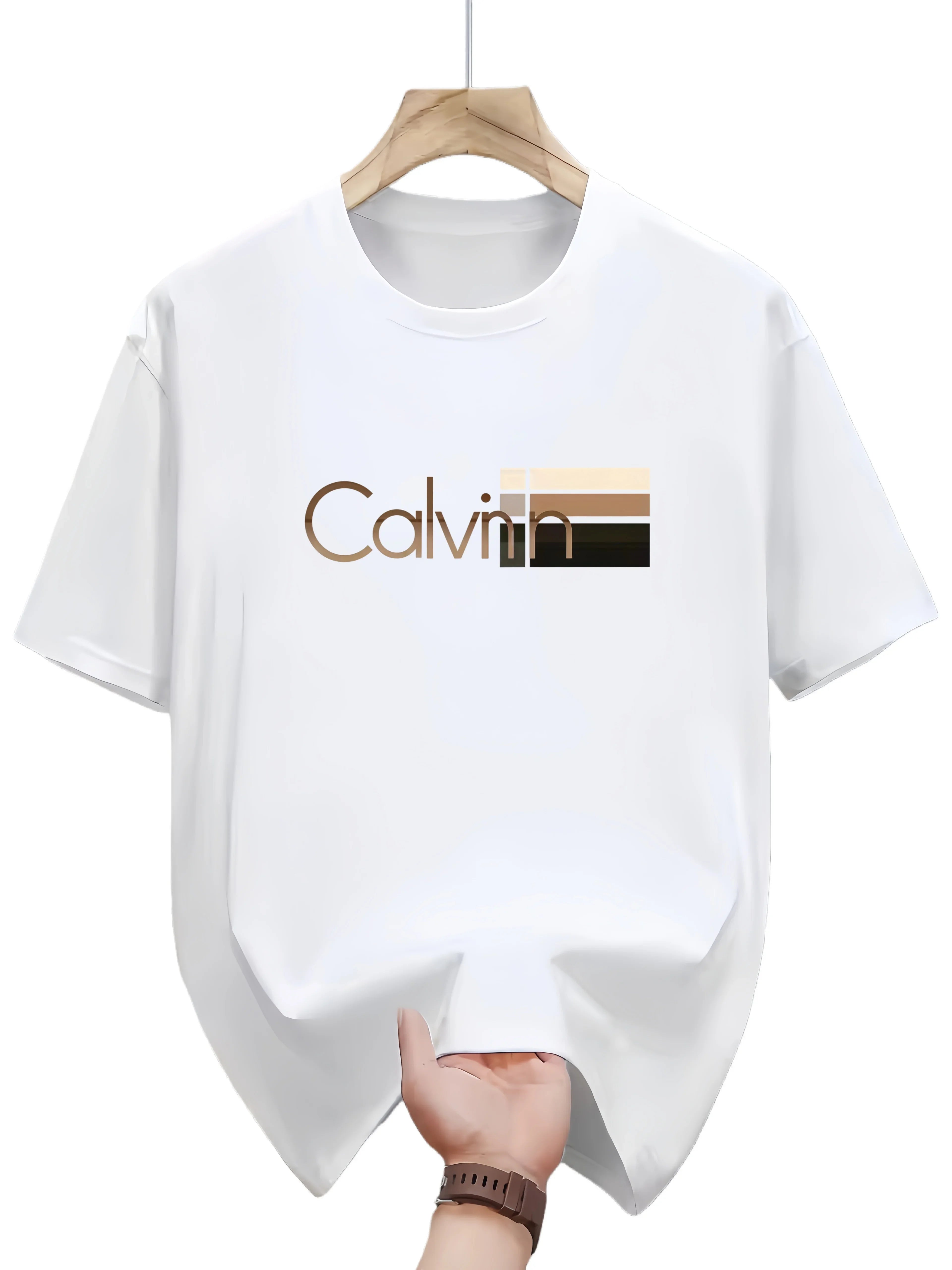 Men's summer casual sports round-neck short-sleeved T-shirt, fashionable and versatile for outdoor sports