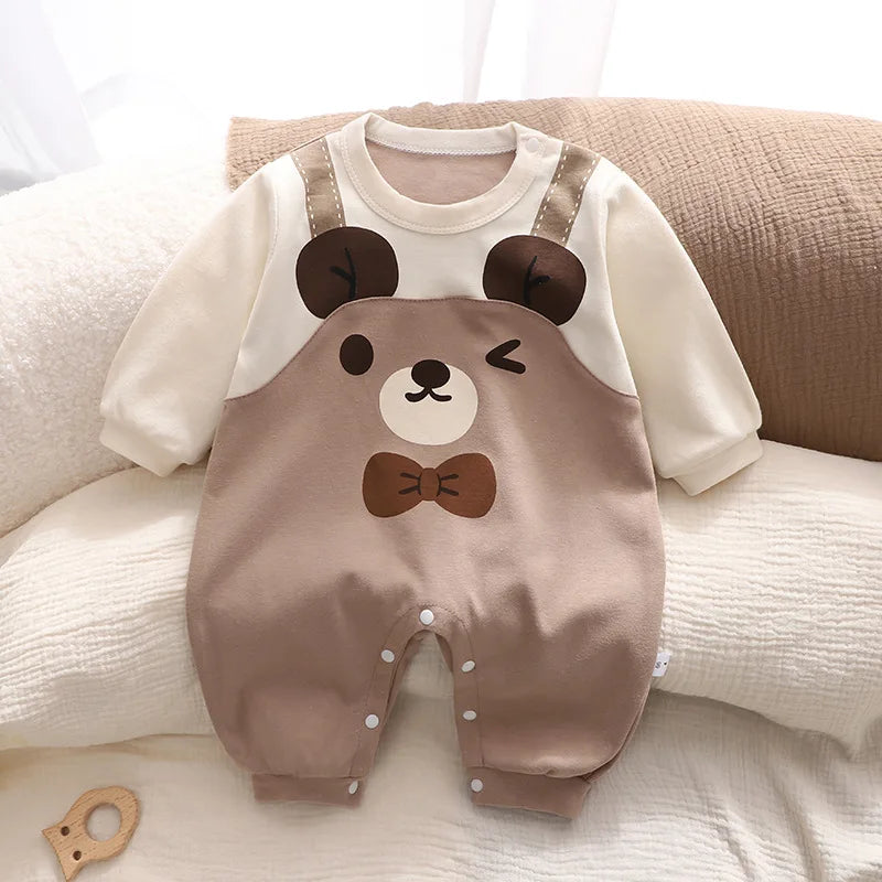 New Baby Jumpsuit Autumn Long Sleeve Cotton Cute Children Clothes Kids Clothes Crawling Boys Girls Jumpsuit