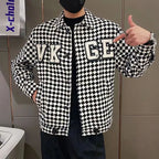 Men's Casual Jacket Spring Autumn Button Lapel Work Coat New plaid Multi-pocket Tops Men Fashion High Quality