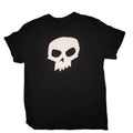 Streetwear Black Tee Bold White Simple Skull Front Graphic T Shirt Oversized Emo Punk Style Soft Cotton Daily Unisex Tee