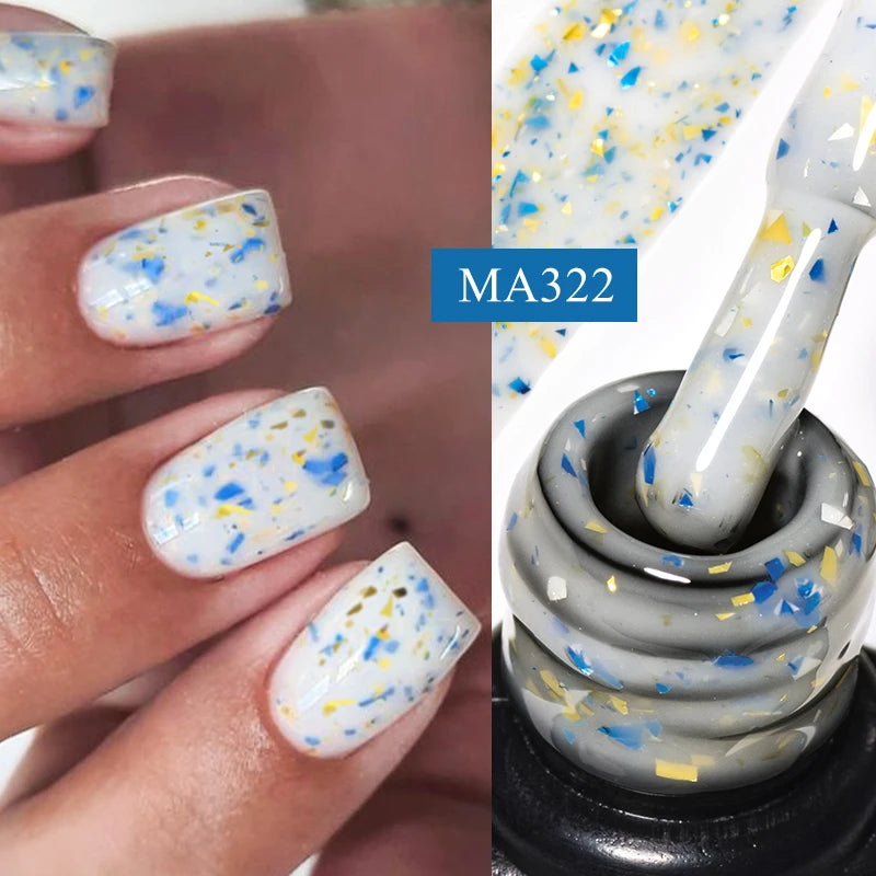 7ml Nude Rubber Base Gel, 68 Colors, DIY Nail Art Supplies Gel for Nails Design, UV LED Soak Off, Easy to Apply, Long Lasting