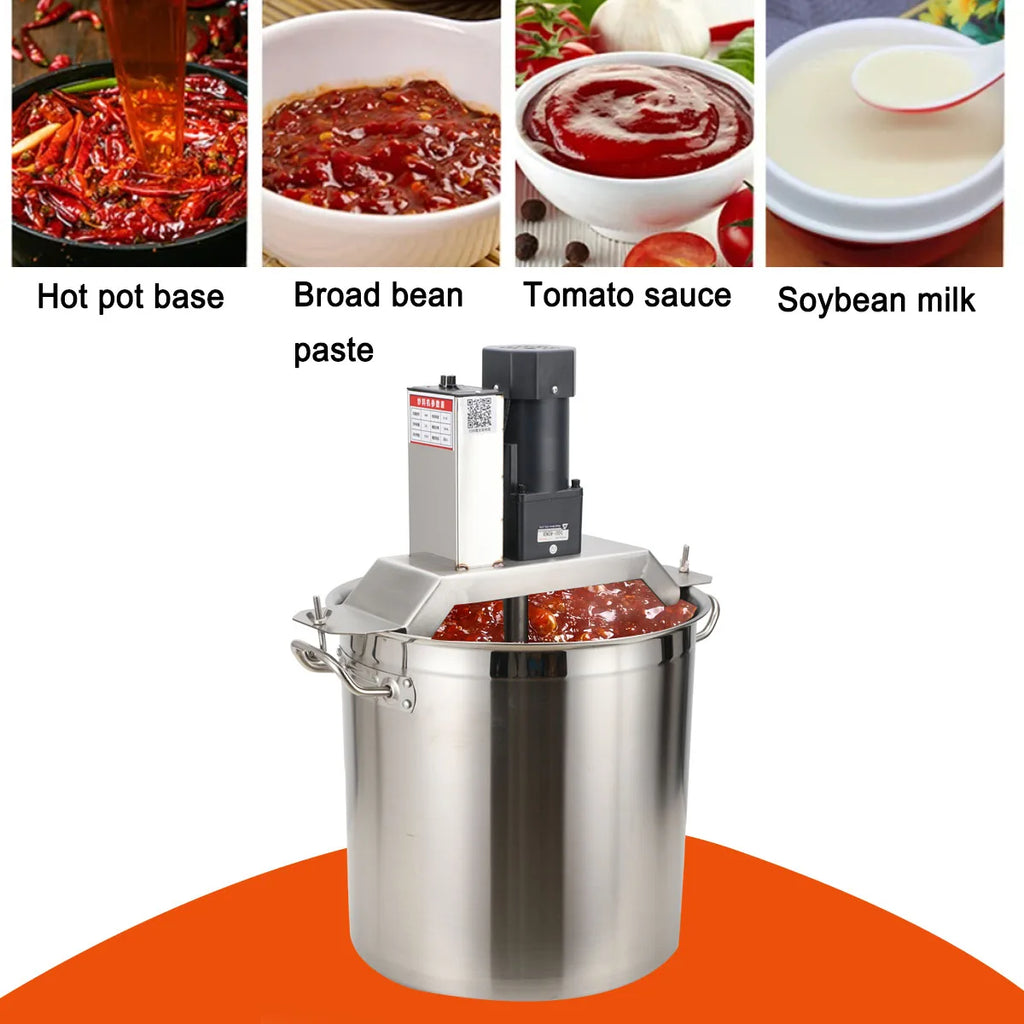 Commercial Hot Pot Sauce Frying Machine 110V 40L Automatic Food Mixer For Hotels Food & Beverage Factory Farms Restaurant Industrial Cooking Kettle Machine
