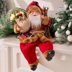1PC 12IN Collectible Dolls Sitting Santa Claus Decorations Gift for Friends Indoor Decora Atmospheric Christmas Gift Top Choice