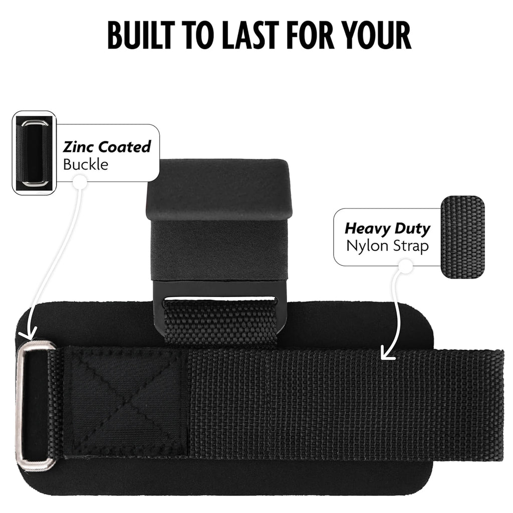 Fitness Weight Lifting Hooks for Men & Women (Pair), Weight Grips for Powerlifting, Gym Lifting Straps with Pull Up Hooks