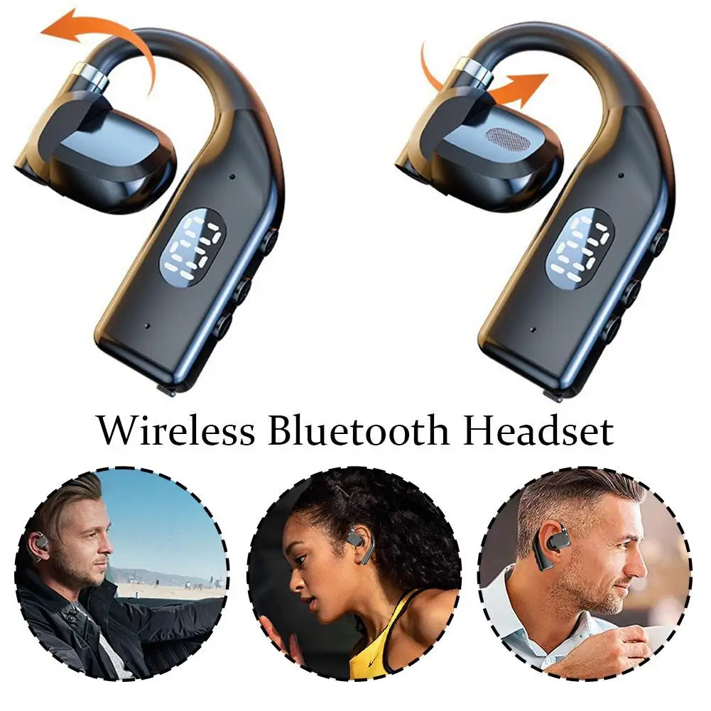 1/2Earhooks Wireless Bluetooth 5.4 Headphones Gaming Sports Headset HiFi Stereo Noise Reduction Earbuds Earphone With Microphone