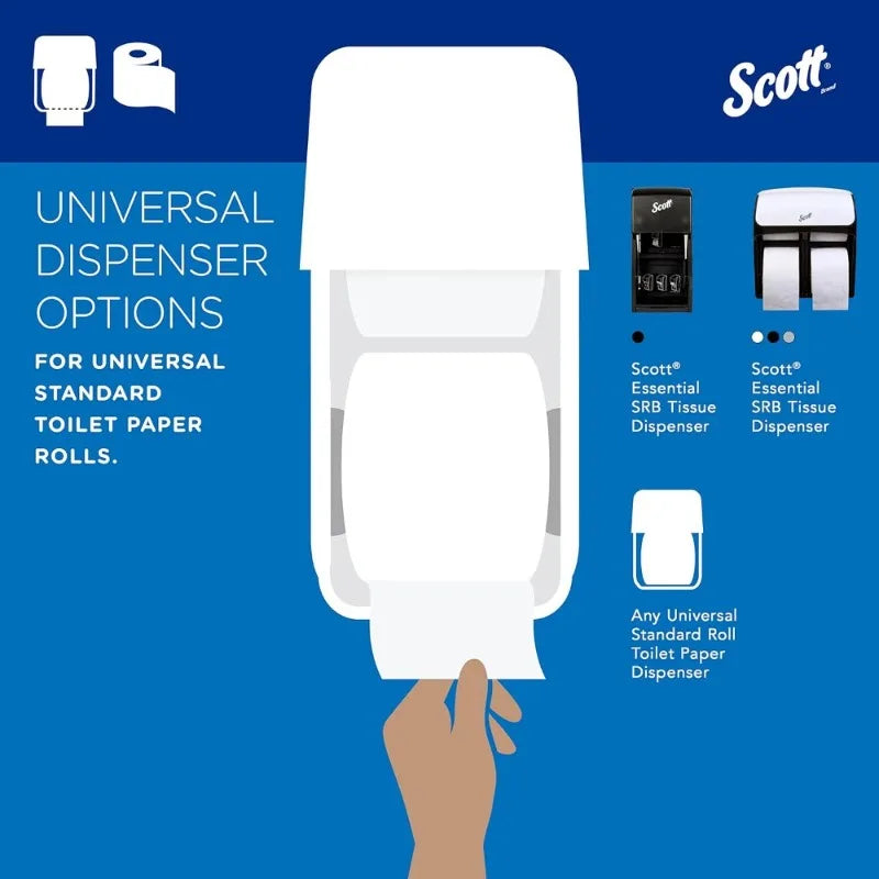 100% Recycled Fiber Bulk Toilet Paper 2-Ply White 80 Rolls Individually Wrapped 473 Sheets Per Roll