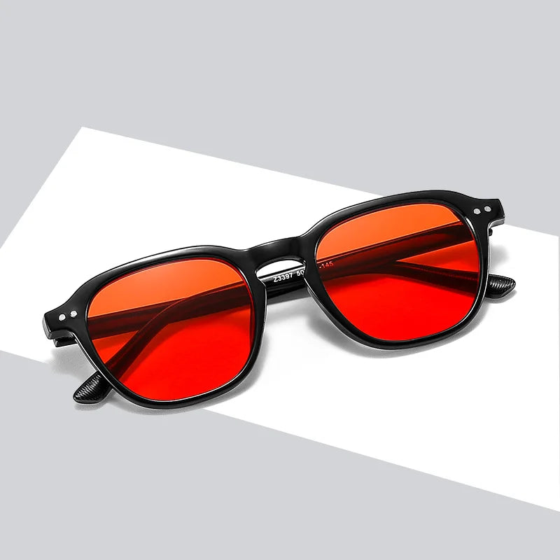 Fashion Square Round Sunglasses Men Women Brand Designer Retro Sun Glasses Male Female Small Frame Vintage Rivet Oculos De Sol